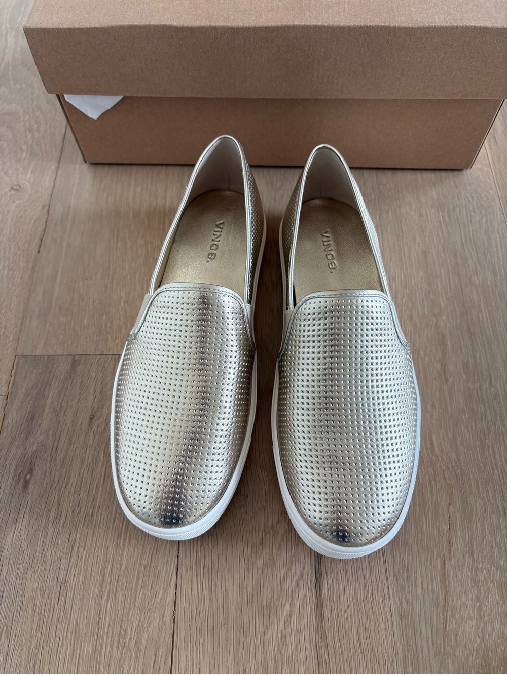 Vince Metallic Champagne Slip-On Sneaker - NWT - Picture 4 of 8